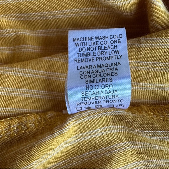 Heart & Hips Women’s Yellow Striped Crop Top – Size Small - Picture 7 of 8